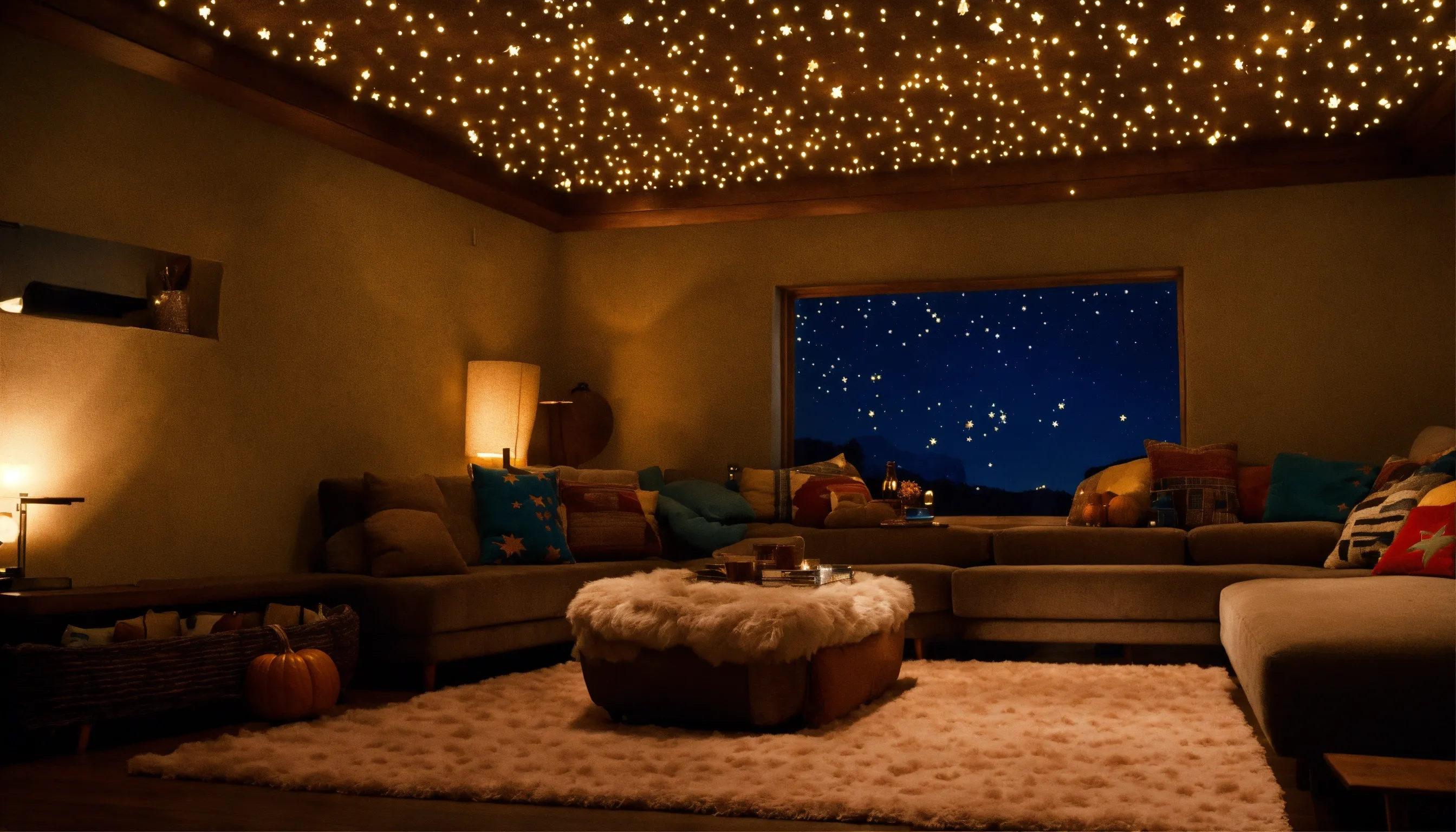 Soft ambient lighting creating cozy atmosphere